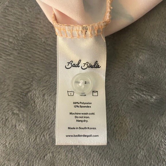 Bad Birdie Mens 2XL Tropical Floral Print Golf Polo Peach Blue Green NWT Gift - Picture 8 of 10